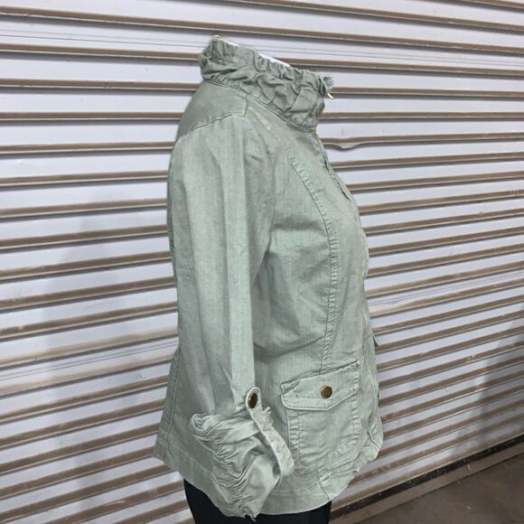 Live a little zip up green jacket adorable - Picture 6 of 7